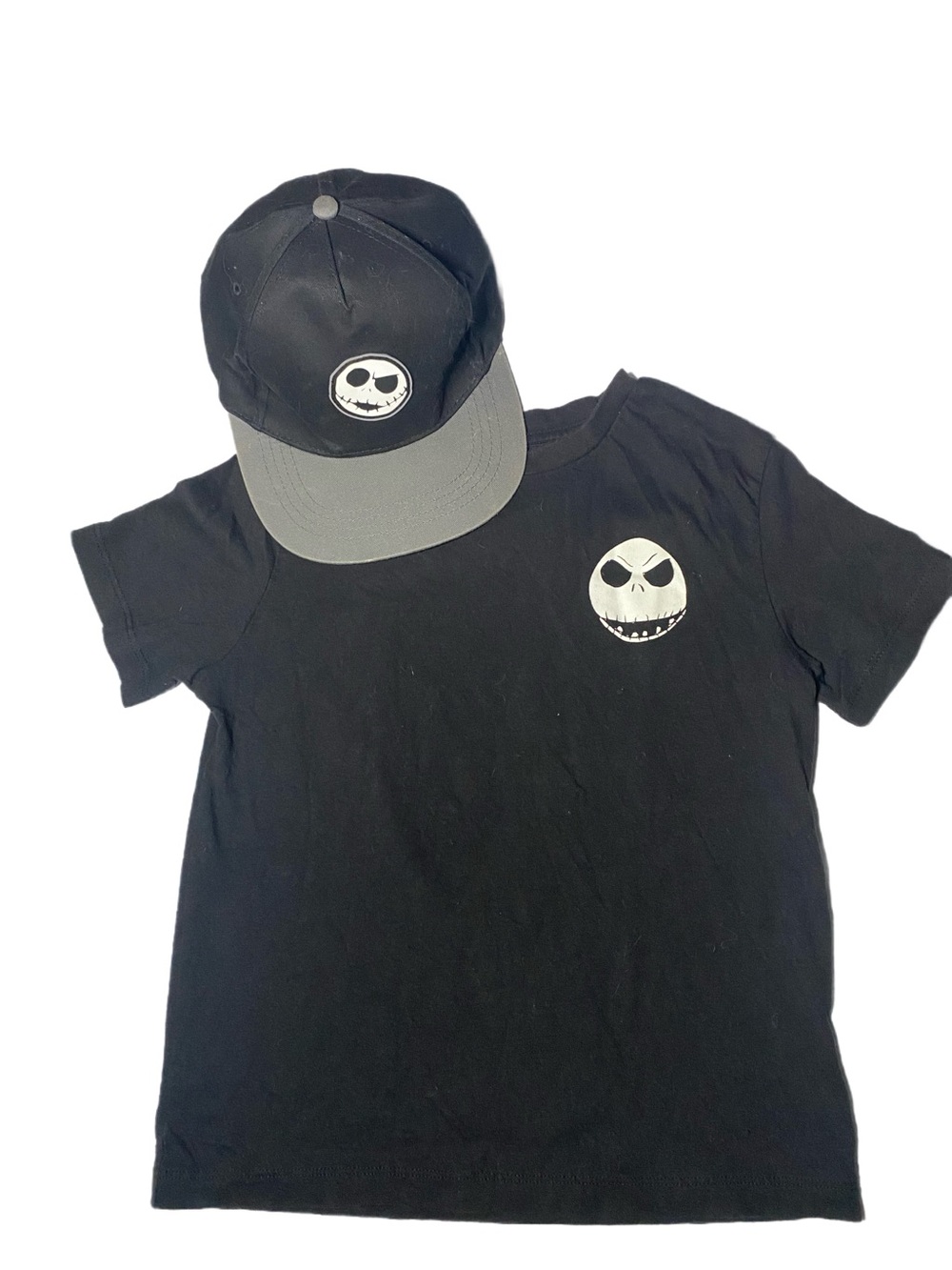 Disney Nightmare Before Christmas Jack Skellington Hat and Tee Set Size 6/7